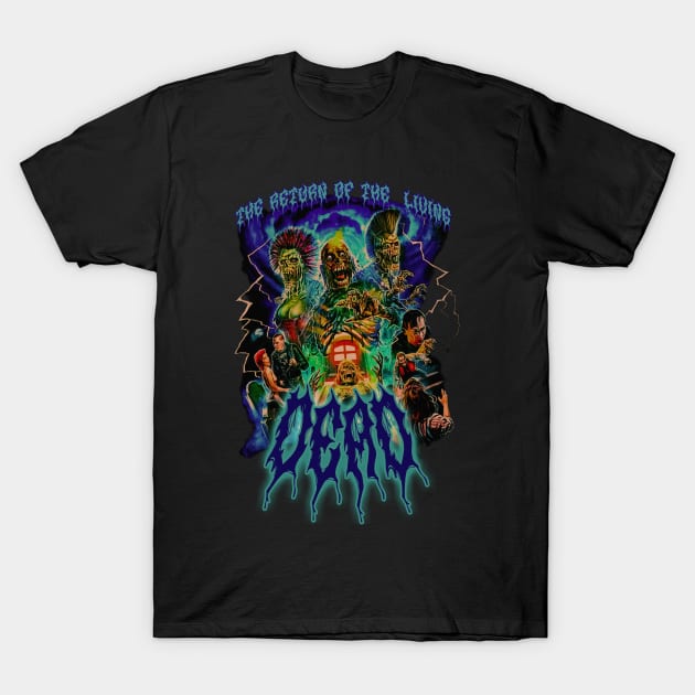 The Return Of The Living Dead, Vintage Horror. (Version 2) T-Shirt by The Dark Vestiary